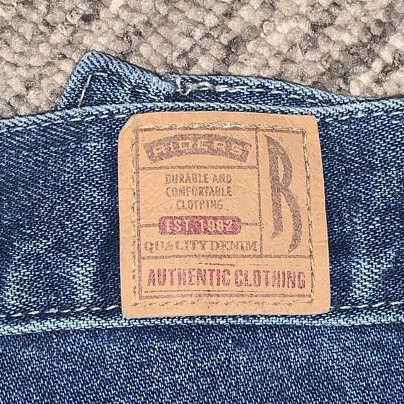 VTG Denim Riders Girls 16 Lot of 2 High Rise Cargo Shorts Tan Blue Cotton USA - Picture 5 of 8